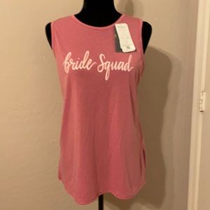 Bride squad tank top